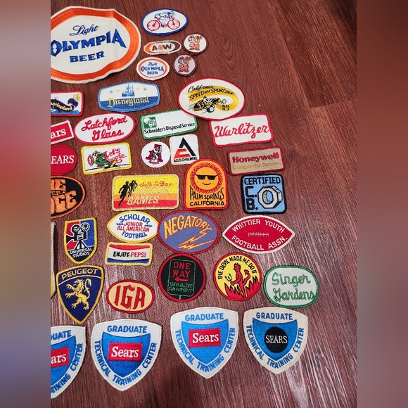 Vintage 70s 80s Patches Car Oil Disneyland Sears Beer Soda Boy Scouts Motorcycle - Picture 6 of 7